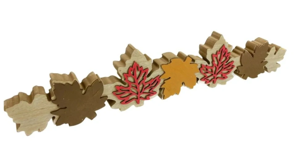 Podzimní dřevěná dekorace - 49 cm