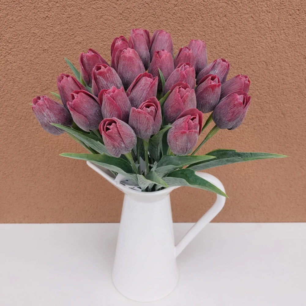 Umělý tulipán - fialovo červený