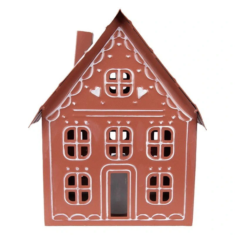 Kovová LED lucerna domek - 32 cm