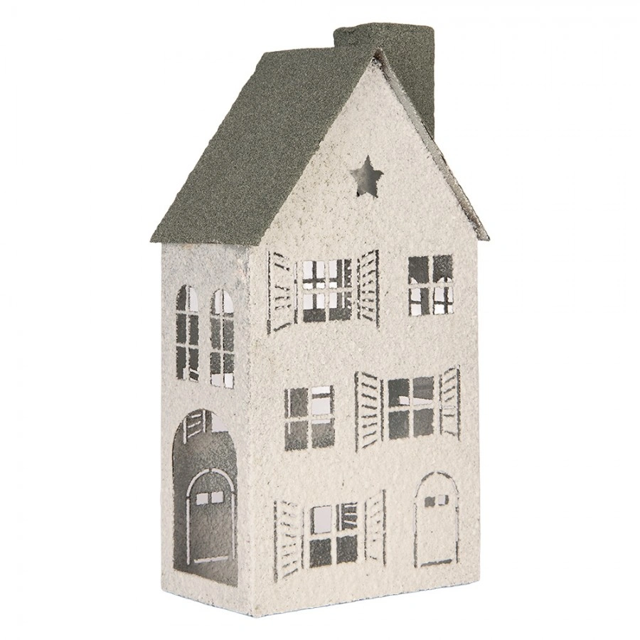 Kovová lucerna domek - 32 cm