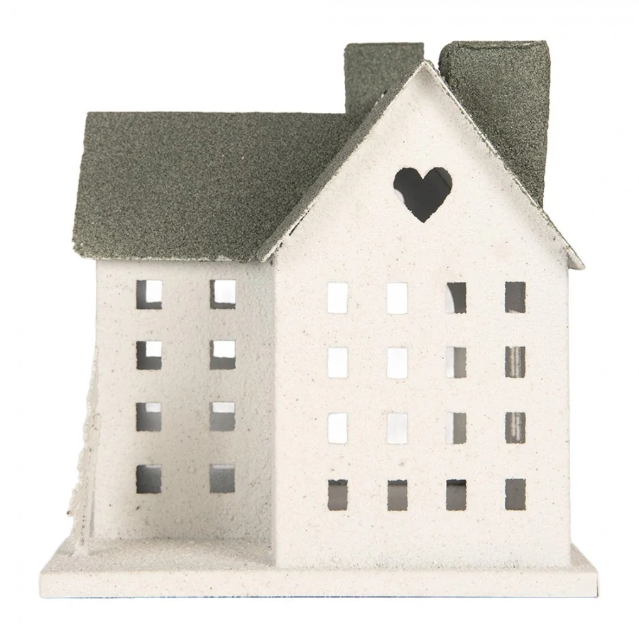 Kovová lucerna domek - 32 cm