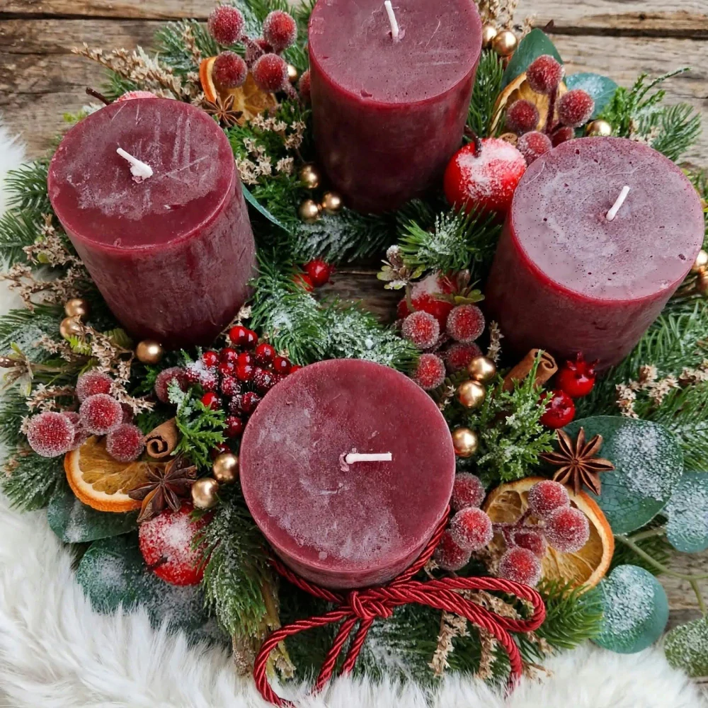 Adventní svícen "Svařené víno" - 35 cm
