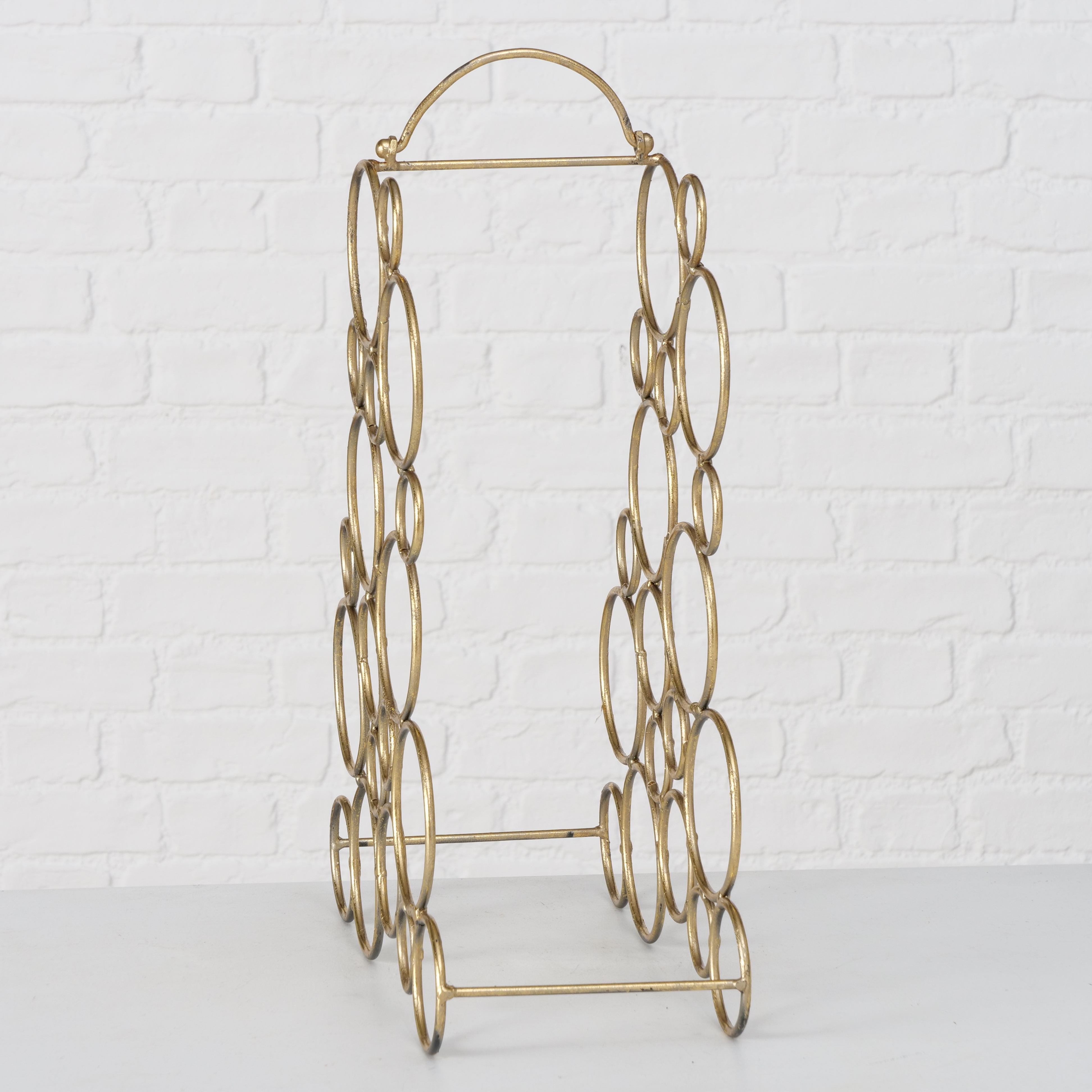 Kovový stojan na víno - 48 cm 