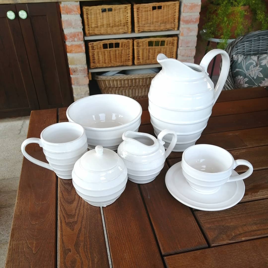 Keramická mléčenka a cukřenka - 12 cm