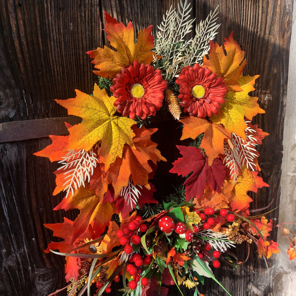 Podzimní věnec - 60 cm "Sova"
