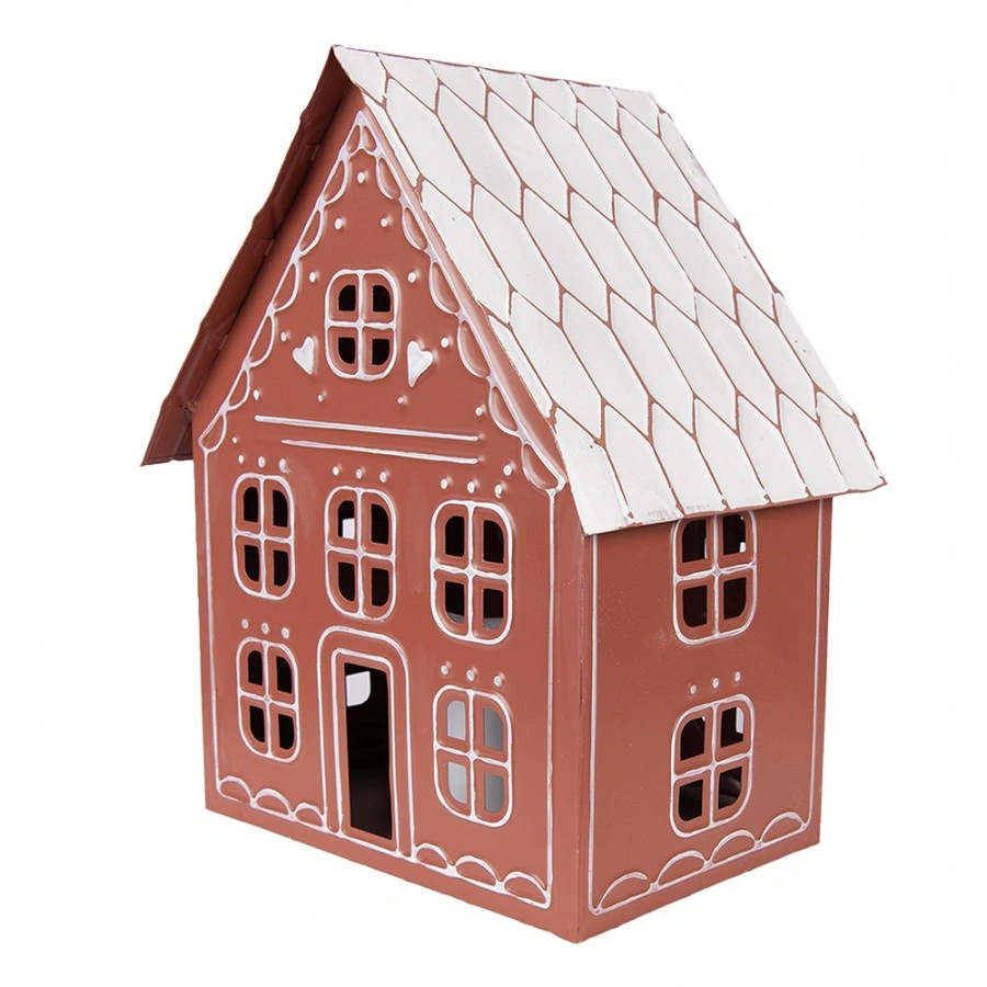 Kovová LED lucerna domek - 32 cm