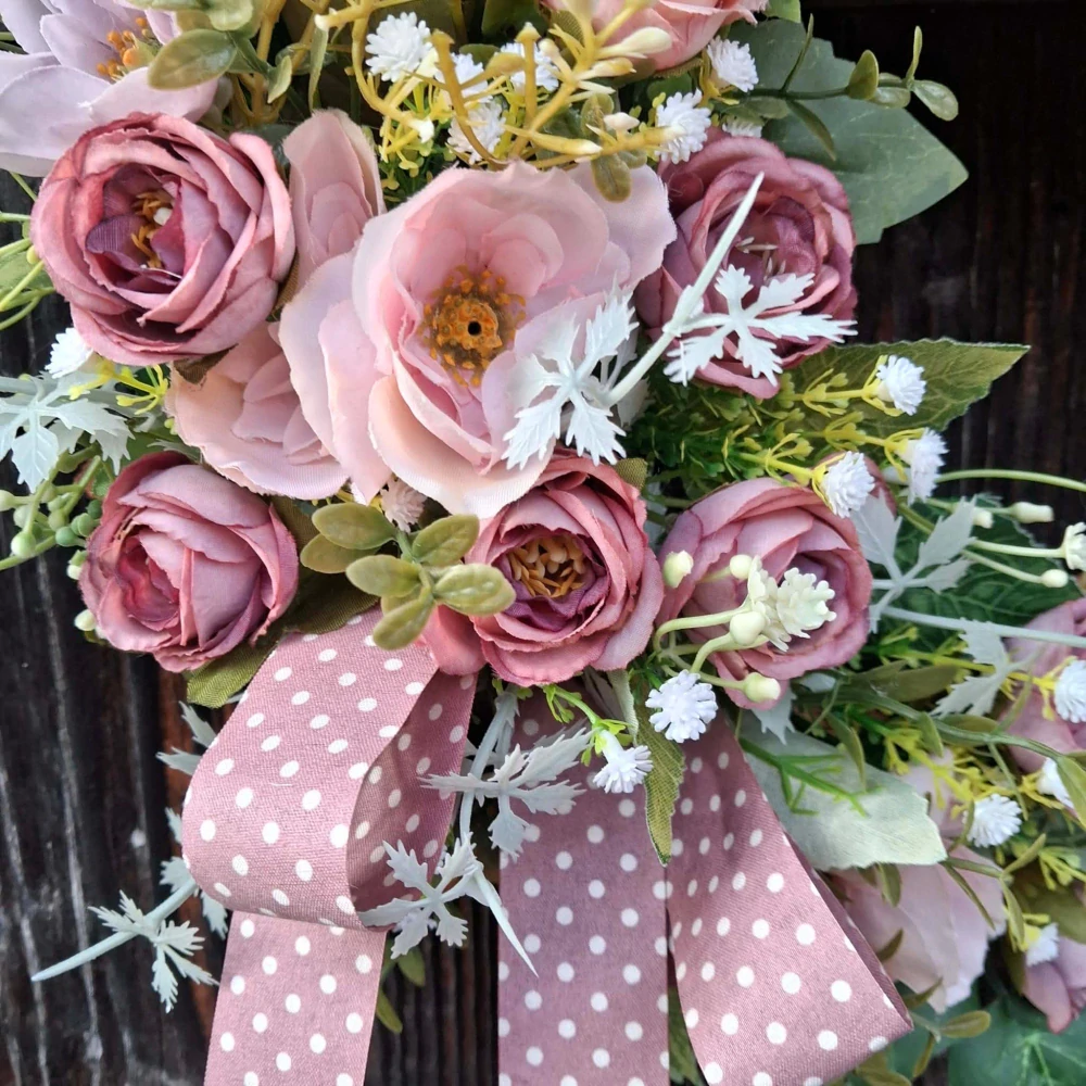 Jarní věnec - 40 cm "Květinky" 