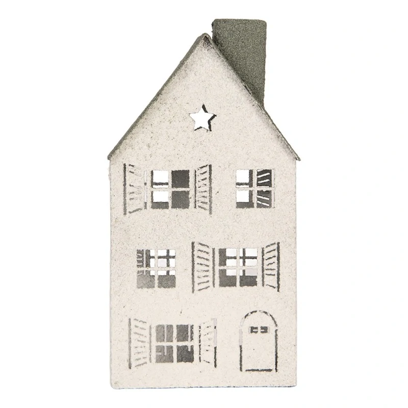 Kovová lucerna domek - 32 cm