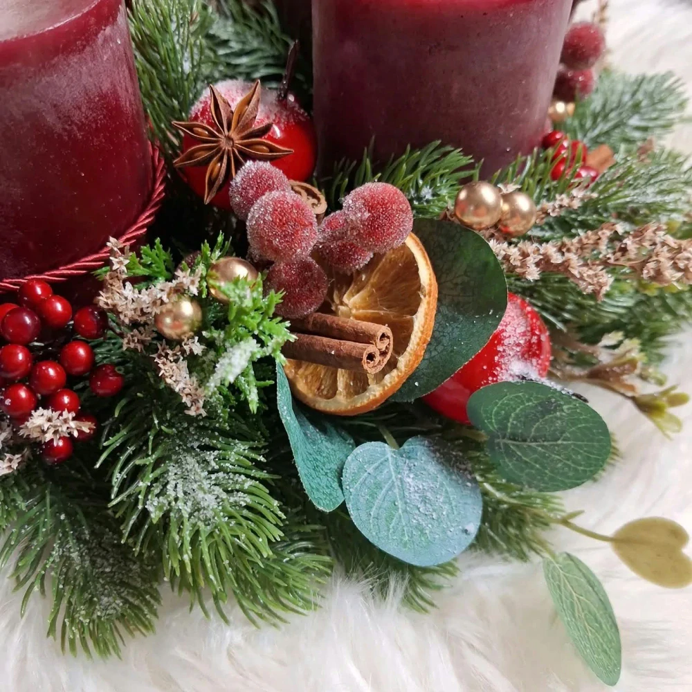 Adventní svícen "Svařené víno" - 35 cm