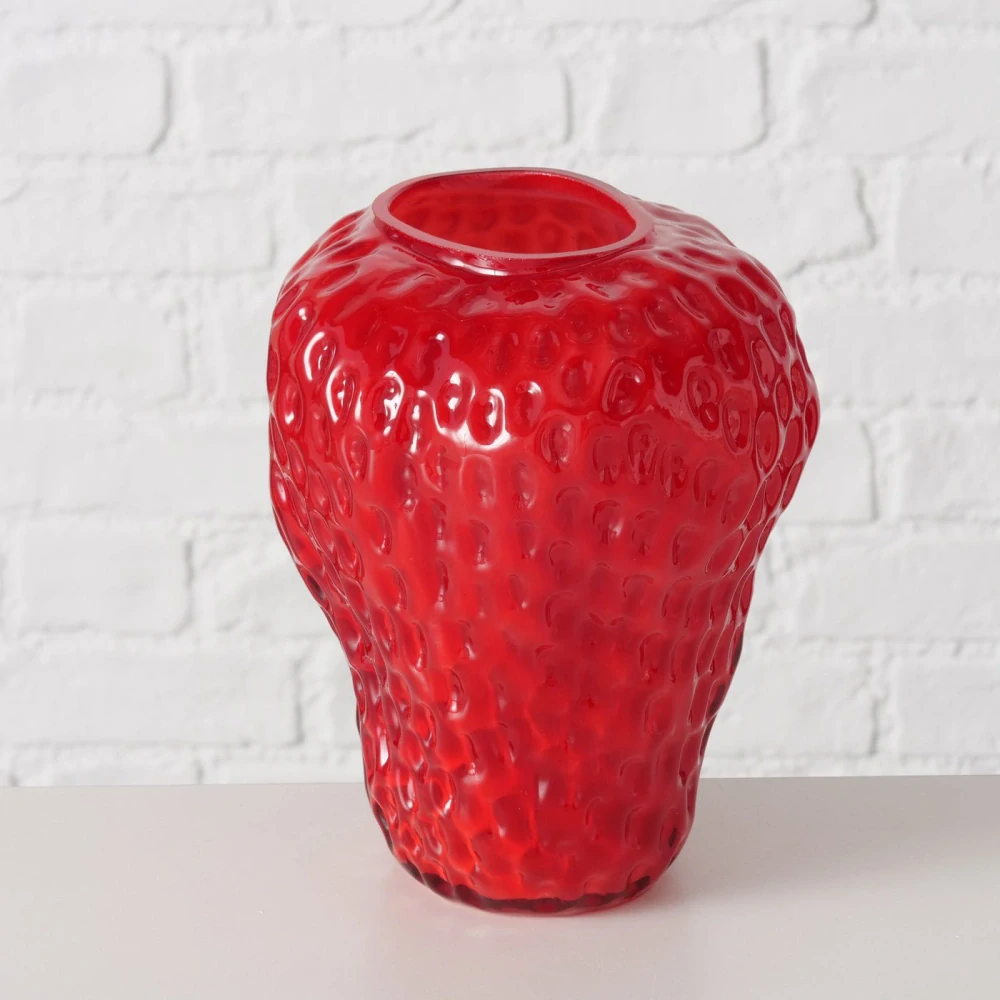 Skleněná váza "Jahoda" - 20 cm