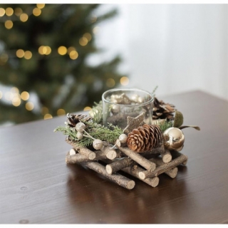 Vánoční svícen na jednu svíčku 