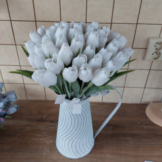 Umělý tulipán - bílý 