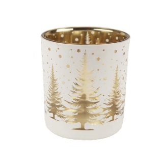 Skleněný svícen - 12 cm 