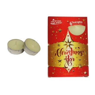 Čajová svíčka CHRISTMAS STAR GOLD - 6ks