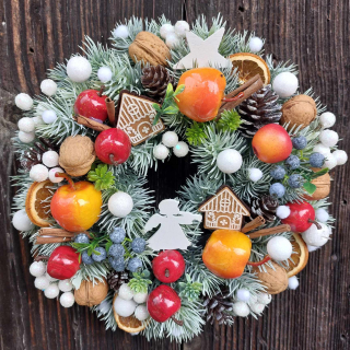 Vánoční věnec - 35 cm "Andílek" 