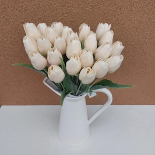 Umělý tulipán - krémový