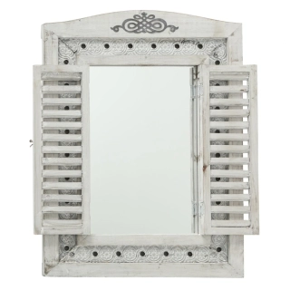 Dřevěné zrcadlo okno - 73 cm