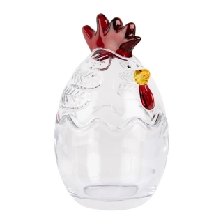 Skleněná dóza "Slepička" - 14 cm 