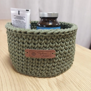 Háčkovaný košík - 16 cm 