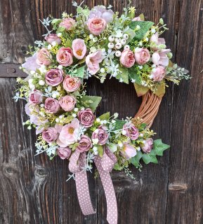 Jarní věnec - 40 cm "Květinky" 