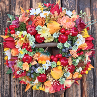Podzimní věnec - 35 cm
