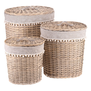 Proutěný koš ovalný