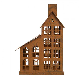 Kovová lucerna domek - 32 cm