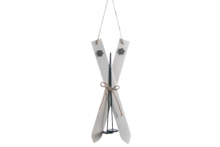 Dekorační lyže s hůlkami - 39 cm 
