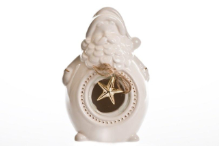 Keramický svíticí Santa - 14 cm