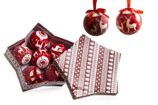 Vánoční ozdoby - hvězdička 6 ks 